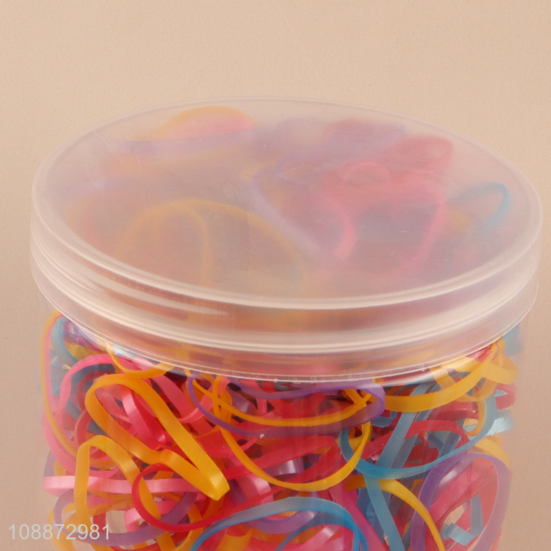 China imports colorful soft rubber hair ties elastic hair bands for kids