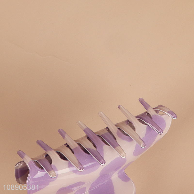 Low price purple acrylic women hair claw clips hair decorations