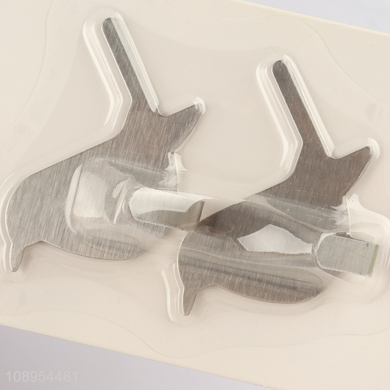 Factory Price 2PCS Bird Shaped Adhesive Wall Hooks Sticky Hooks for Hanging