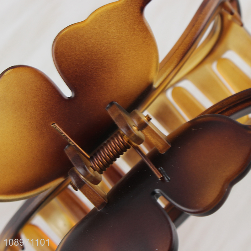 China Wholesale Matte Butterfly Hair Claw Clips for Long Thick Hair