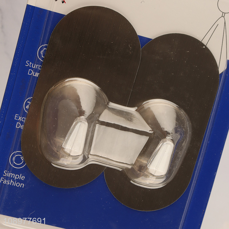 Factory direct sale 2pcs self adhesive hook adhesive hook sticky hook