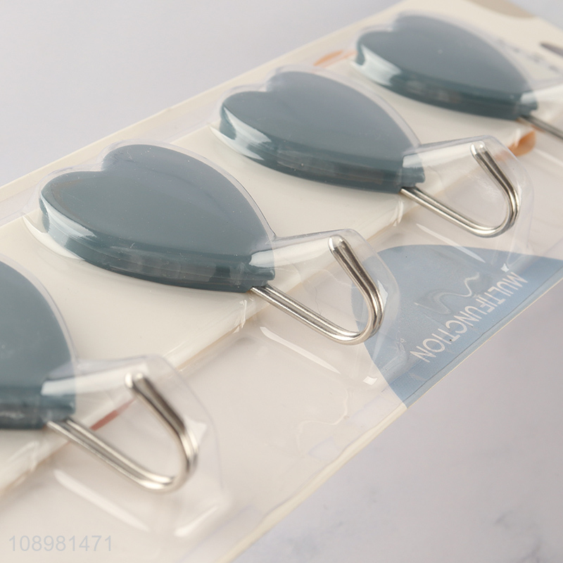 China products heart shape sticky hook adhesive hook for home