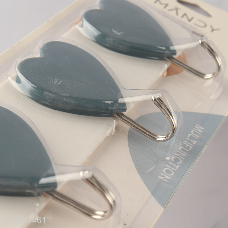 Most popular heart shape sticky hook adhesive hook for household