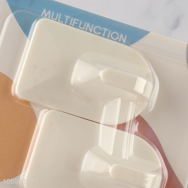 China products 2pcs white sticky hook adhesive hook for home