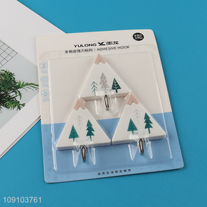 New Product 3 Pieces Plastic Adhesive Hooks Utility Hooks for Hanging