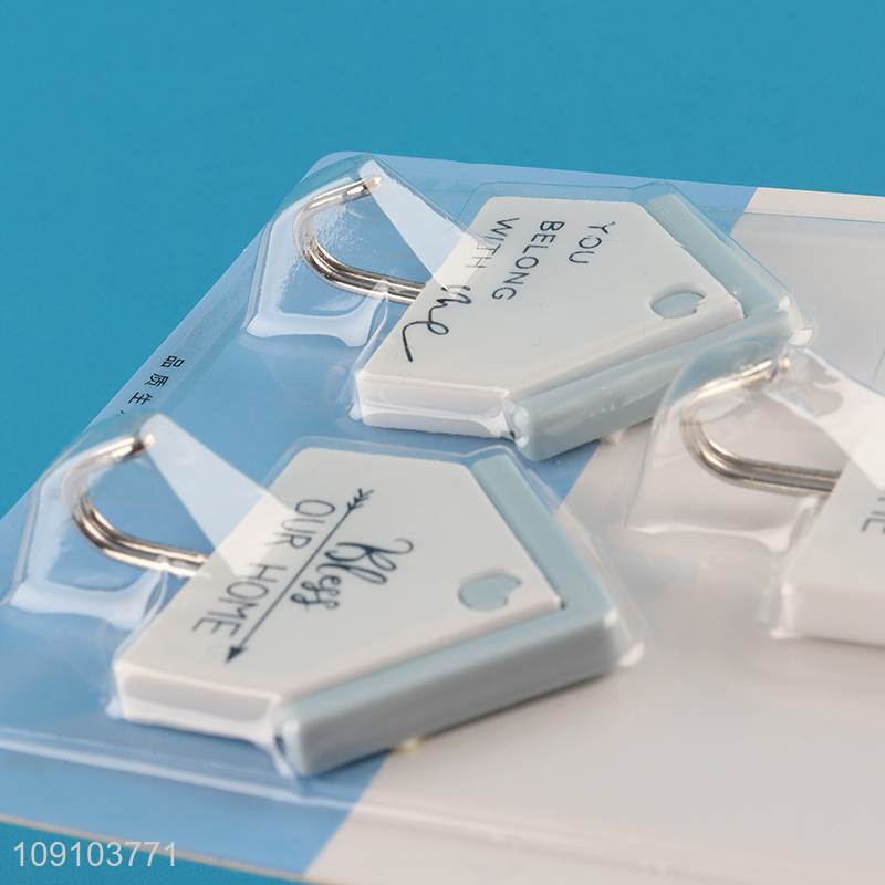 Factory Supply 3 Pieces Plastic Adhesive Hooks Heavy Duty Wall Hooks