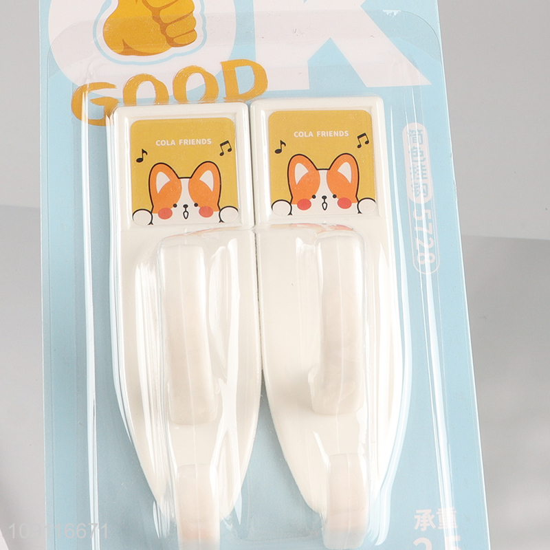 Factory Direct Sale 2PCS Wall Mounted Hooks Adhesive Towel Hooks for Hanging