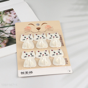 Online Wholesale 6PCS Cat Shaped Adhesive Hooks Wall Hooks Towel Coat Hooks