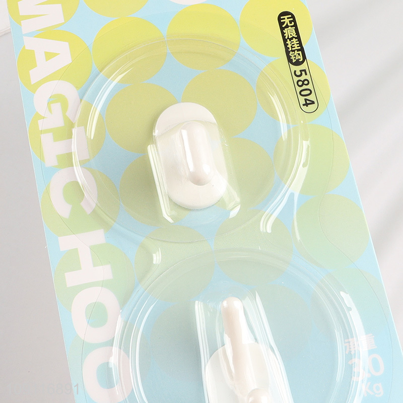 Online Wholesale 2PCS Wall Mounted Hooks Adhesive Towel Hooks for Hanging