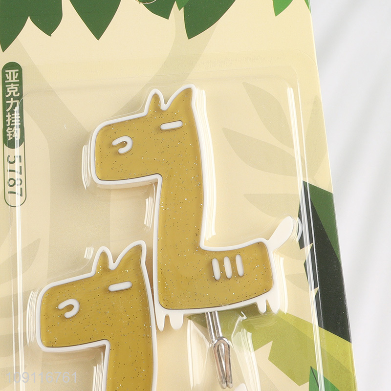 Good Quality 2PCS Cartoon Donkey Wall Hanging Hooks for Bathroom Kitchen