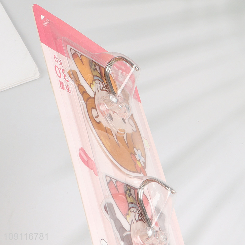 Factory Supply 2PCS Wall Mounted Hooks Adhesive Towel Hooks for Hanging