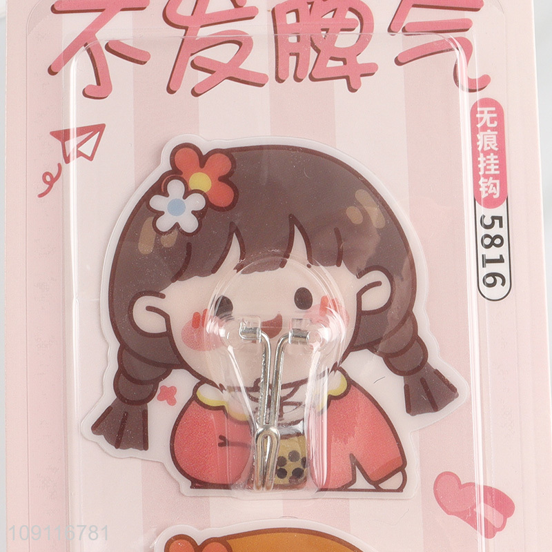 Factory Supply 2PCS Wall Mounted Hooks Adhesive Towel Hooks for Hanging