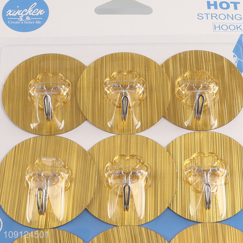 Good Quality 12PCS Wall Mounted Hooks Heavy Duty Adhesive Towel Hooks