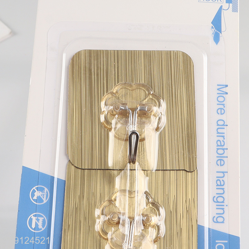 Factory Supply 3PCS Adhesive Hooks Wall Hanging Hooks Towel Coat Hooks