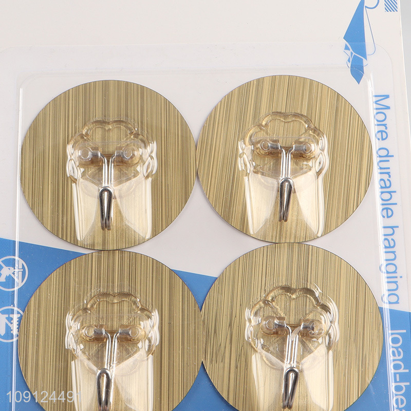 New Arrival 6PCS Wall Mounted Hooks Adhesive Hooks for Kitchen Bathroom