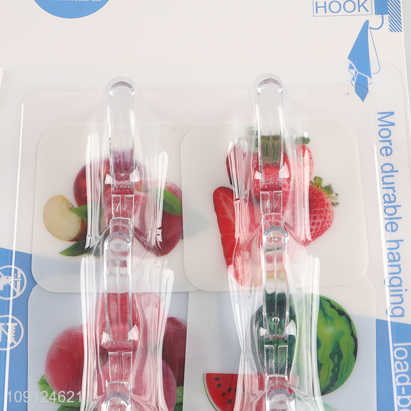 Factory Supply 6PCS Wall Mounted Hooks Adhesive Towel Hooks for Hanging