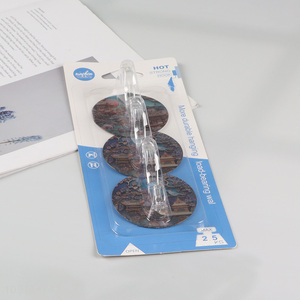 Hot Selling 3PCS Sticky Hooks Heavy Duty Wall Hooks for Bathroom Kitchen