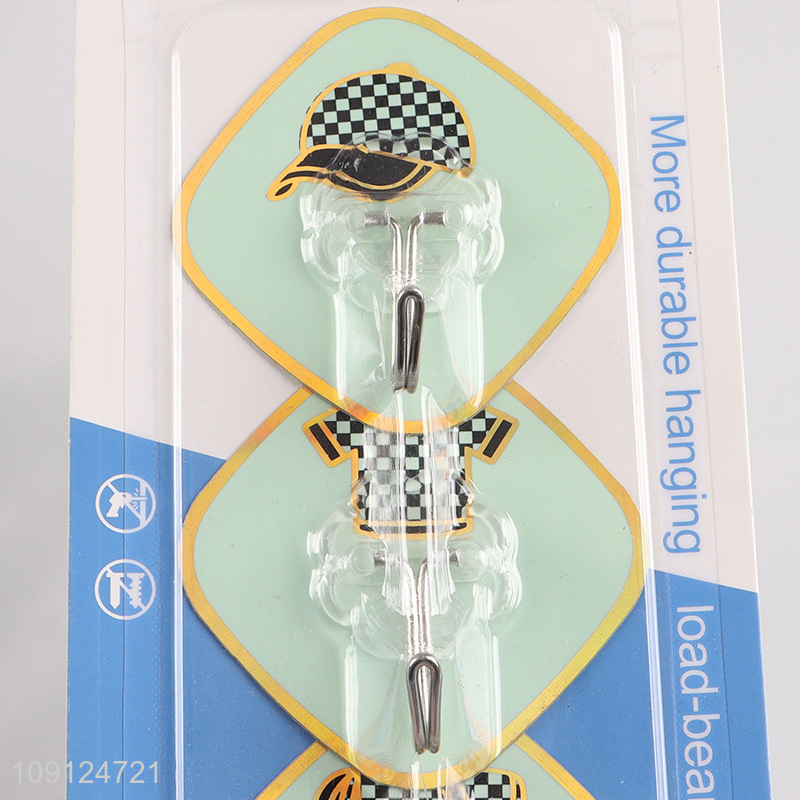 Factory Price 3PCS Wall Hanging Towel Hooks Waterproof Oilproof Adhesive Hooks