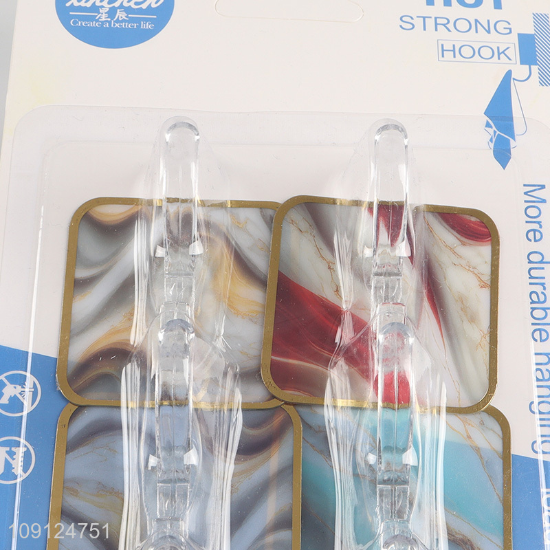 New Arrival 6PCS All Purporse Adhesive Hooks Heavy Duty Wall Hanging Hooks