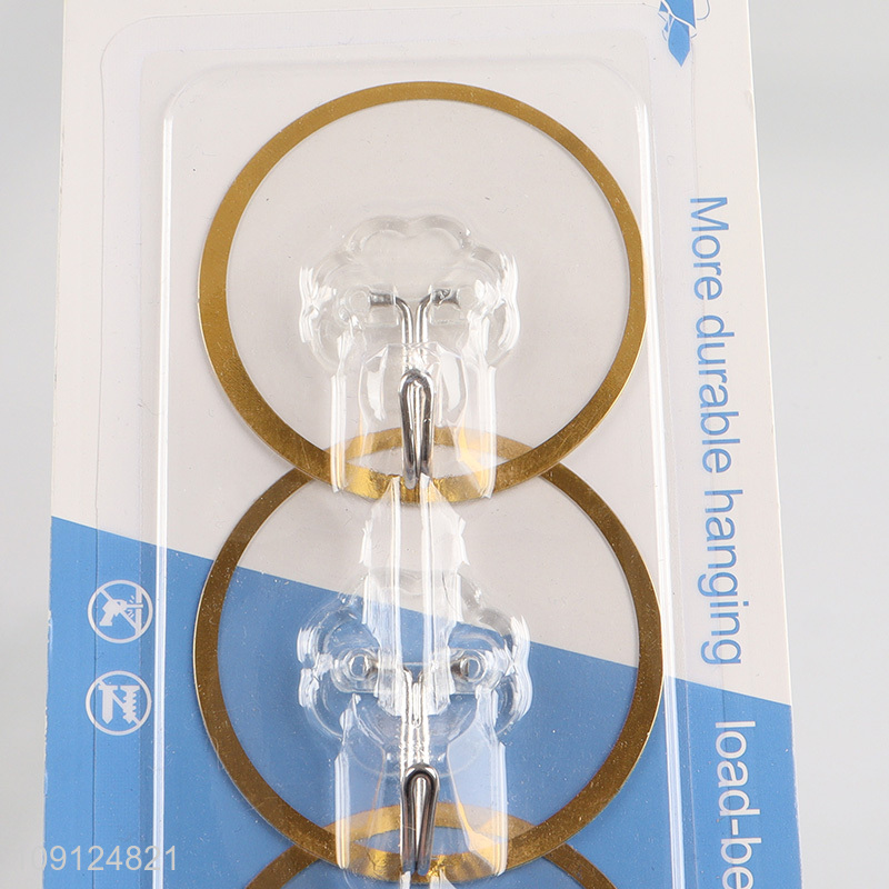 New Product 3PCS Wall Mounted Hooks Adhesive Hooks for Kitchen Bathroom