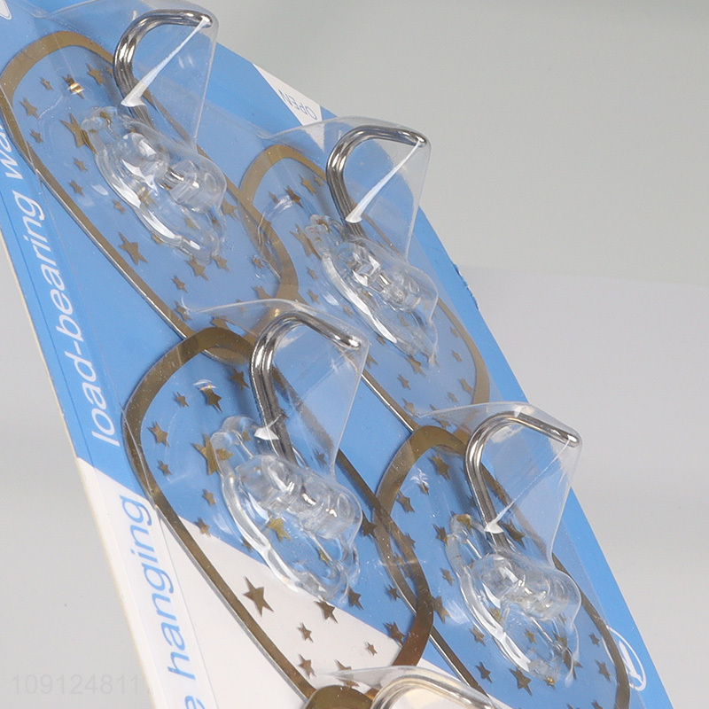 Factory Supply 6PCS Wall Mounted Hooks Adhesive Towel Hooks for Hanging