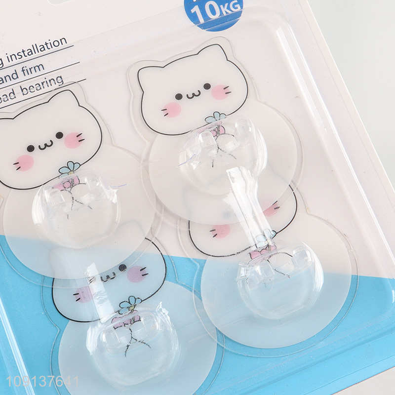 Best quality cartoon 4pcs heavy duty sticky hook wall hook