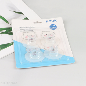 Best quality cartoon 4pcs heavy duty sticky hook wall hook
