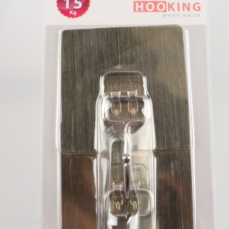 Yiwu market stainless steel heavy duty sticky hook wall hook