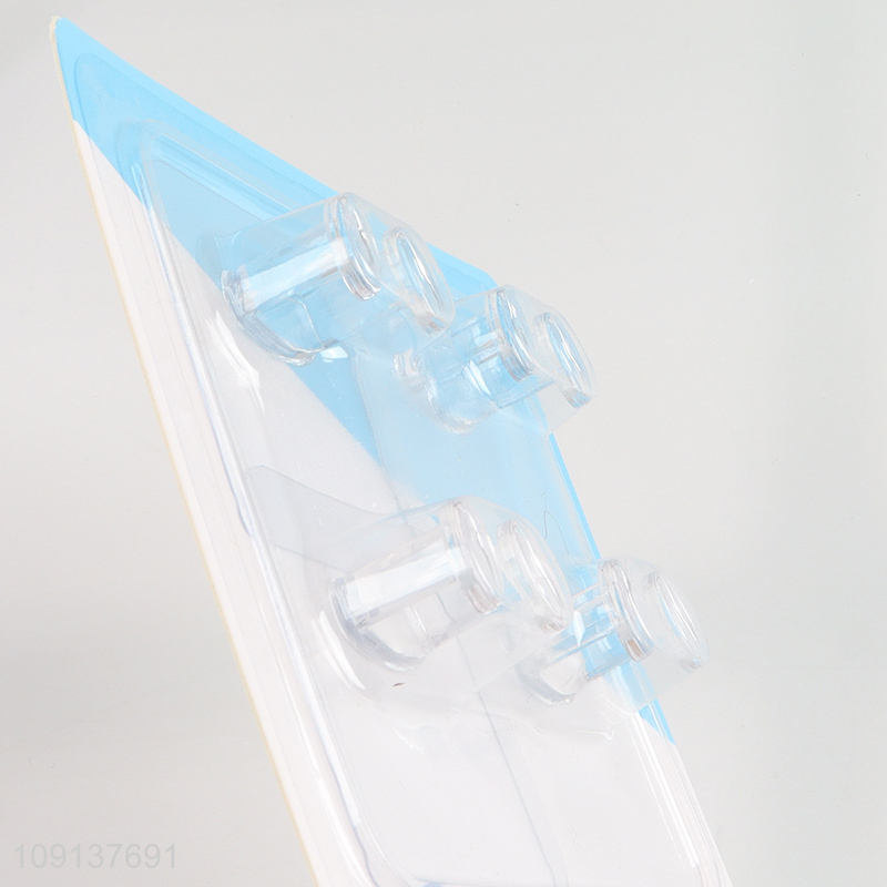 Most popular 4pcs clear bathroom kitchen sticky hook wall hook