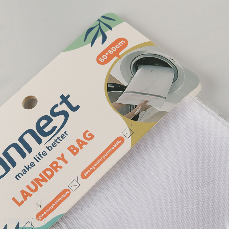 High Quality Fine Mesh Laundry Bag Zippered Washing Bag for Coat