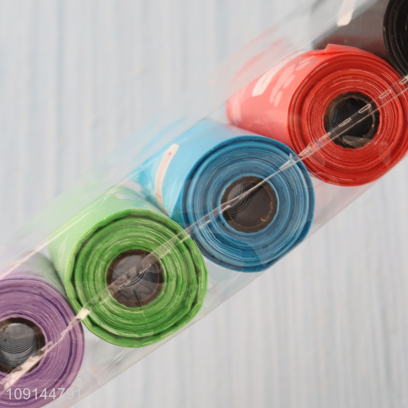 Hot Selling 6 Rolls Dog Poop Bags Disposable Leak Proof Dog Waste Bags