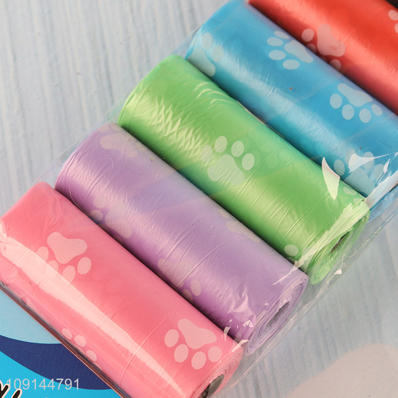 Hot Selling 6 Rolls Dog Poop Bags Disposable Leak Proof Dog Waste Bags