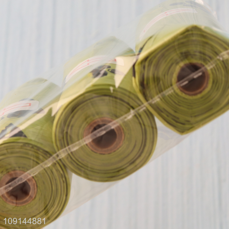 Hot Selling 3 Rolls Biodegradable Dog Poop Bags Disposable Dog Waste Bags