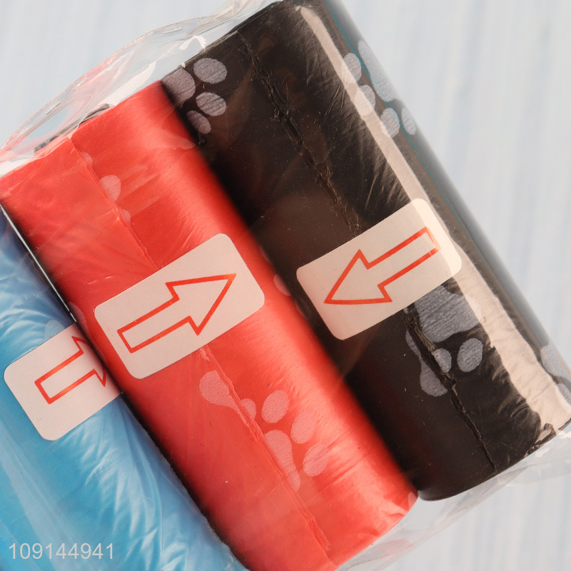 China Wholesale 3 Rolls Dog Waste Bags Disposable Dog Puppy Poop Bags