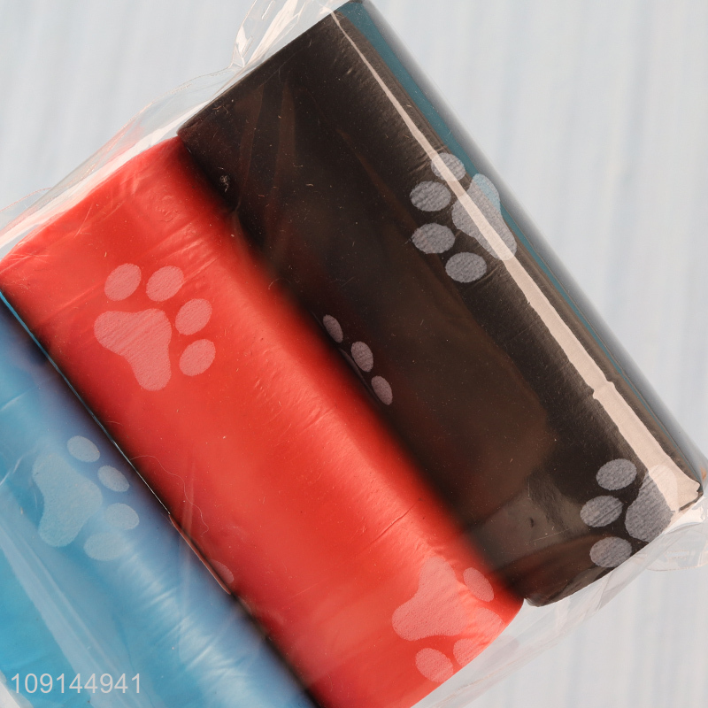 China Wholesale 3 Rolls Dog Waste Bags Disposable Dog Puppy Poop Bags