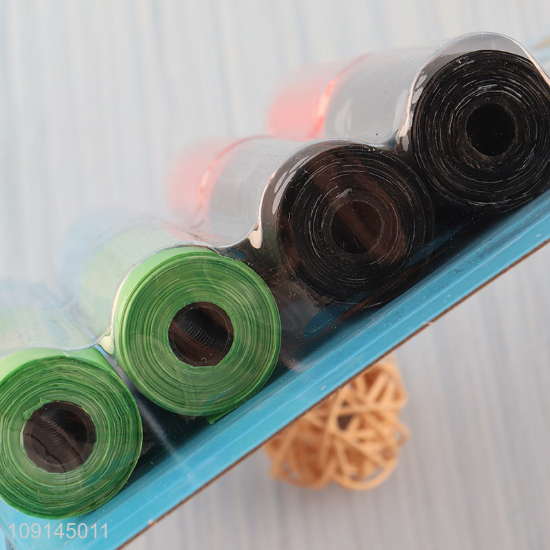 Factory Supply 8 Rolls Dog Poop Bags Sturdy Disposable Dog Waste Bags