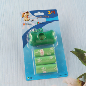 China Imports 4 Rolls Dog Waste Bags with Bone Shaped Poop Bag Dispenser
