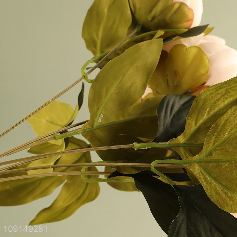 Hot Selling Artificial Flower Fake Flower Bouquet Faux Flower with Stem