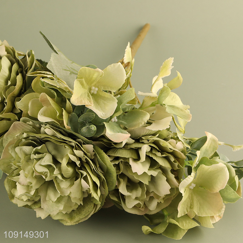 China Wholesale Artificial Flower Bouquet Fake Flower for Home Wedding Decor