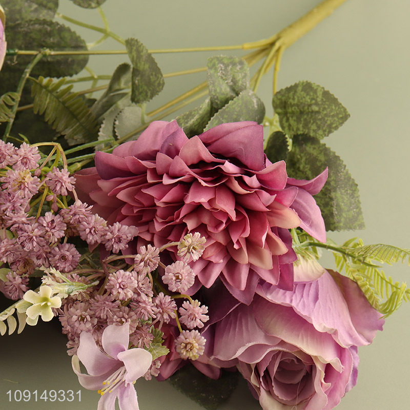 High Quality Artificial Flower Fake Bouquet Realistic Faux Flower Bouquet