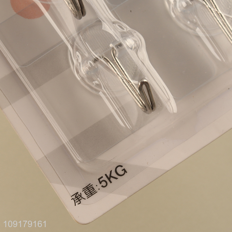 Best selling 8pcs clear traceless sticky hook wall hook