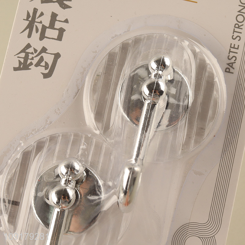 China factory 2pcs paste strong sticky hook wall hook set
