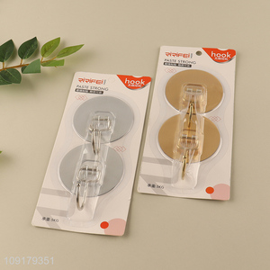 Top selling 2pcs round heavy duty sticky hook wall hook