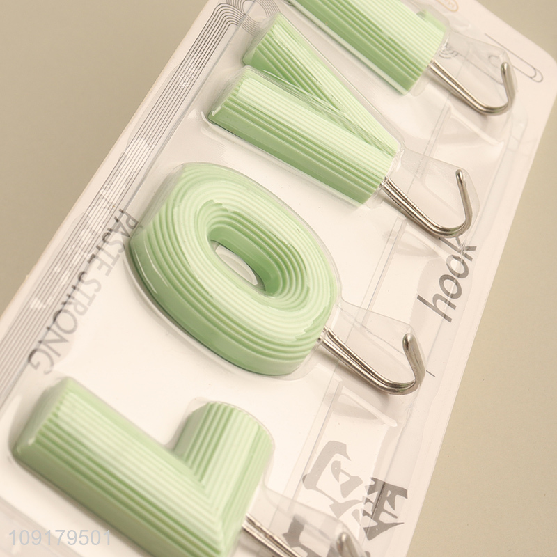 Yiwu market love letter traceless sticky hook wall hook