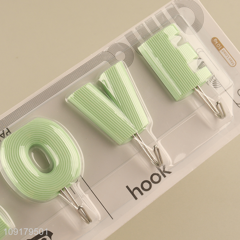 Yiwu market love letter traceless sticky hook wall hook