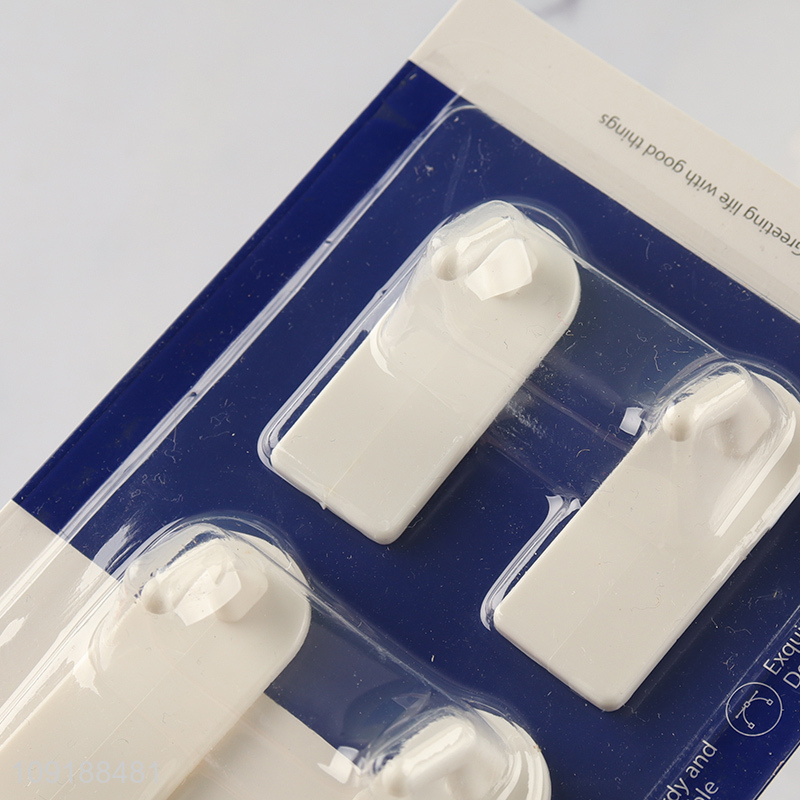 Factory Supply 4 Pieces Adhesive Hooks Wall Hooks For Hanging Towels