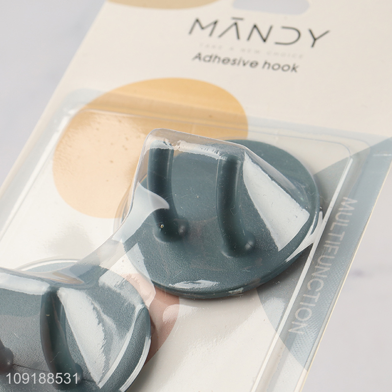 High Quality 2 Pieces Adhesive Hooks Wall Mounted Coat Towel Hooks