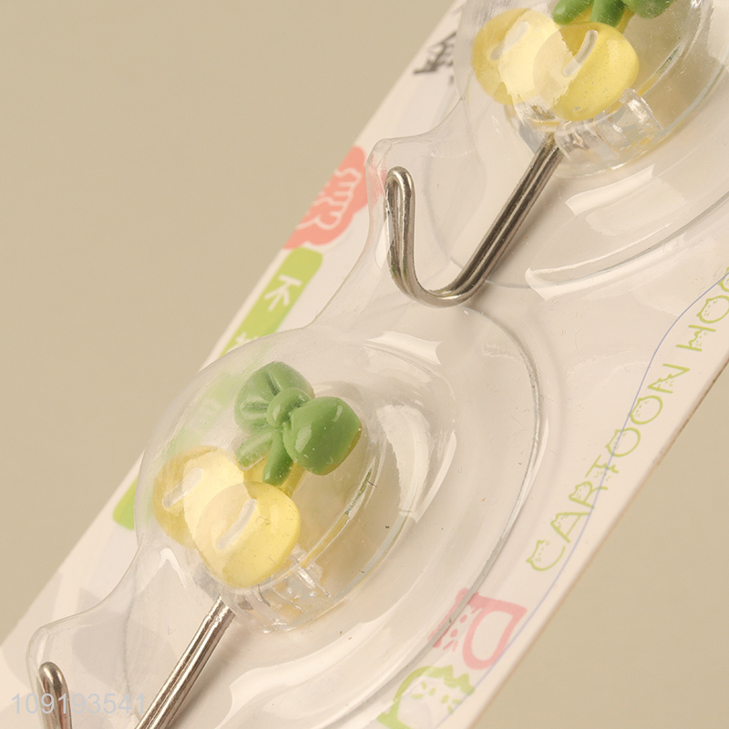 Good Quality 2PCS Cute Utility Hooks Adhesive Hooks for Hanging Towel