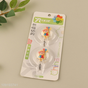 Good Quality 2PCS Cute Wall Hooks Strong Adhesive Hooks for Hanging