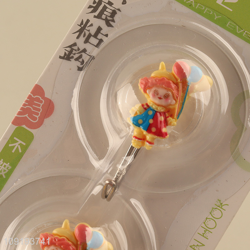 Good Quality 2PCS Cute Wall Hooks Strong Adhesive Hooks for Hanging